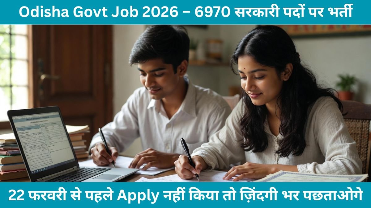 Odisha Govt Job 2026 – 6970 सरकारी पदों पर भर्ती! 22 फरवरी से पहले Apply नहीं किया तो ज़िंदगी भर पछताओगे!
