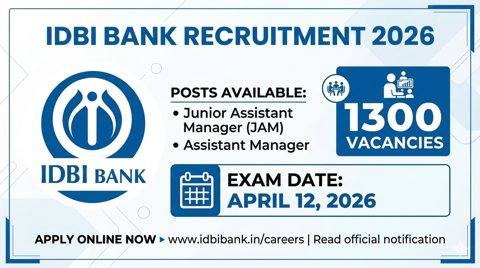 IDBI Bank JAM & Assistant Manager